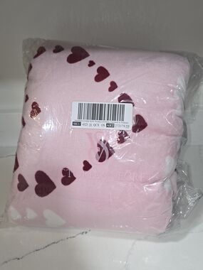 Victoria's Secret Pink Heart Plush Blanket